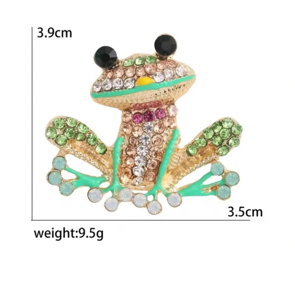 Anthropologie Multicolor Frog Brooch - Picture 4 of 6